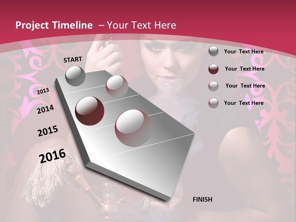 Hookah Girl PowerPoint Template