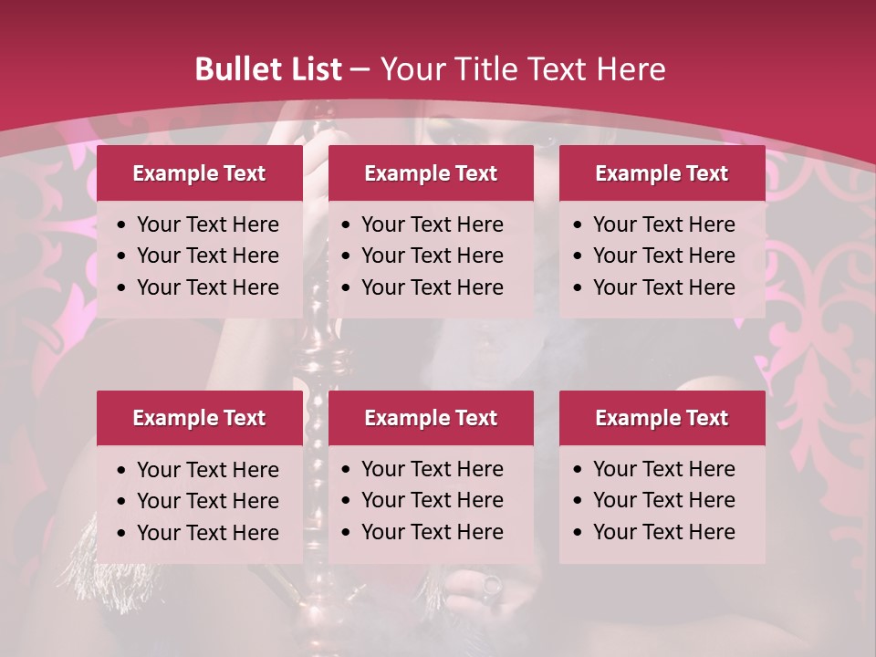 Hookah Girl PowerPoint Template