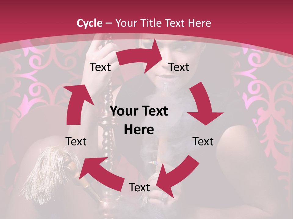 Hookah Girl PowerPoint Template