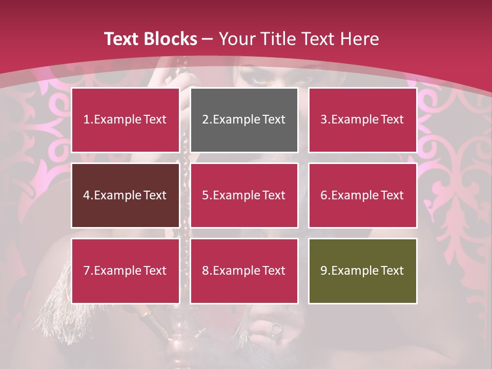 Hookah Girl PowerPoint Template