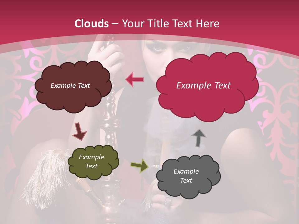 Hookah Girl PowerPoint Template
