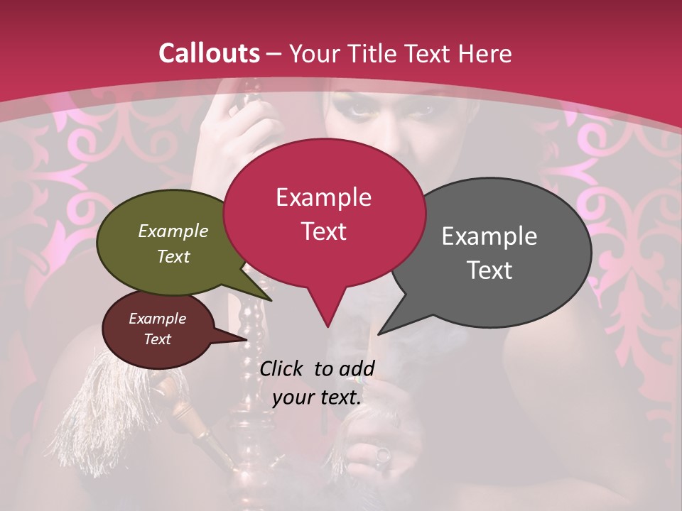 Hookah Girl PowerPoint Template