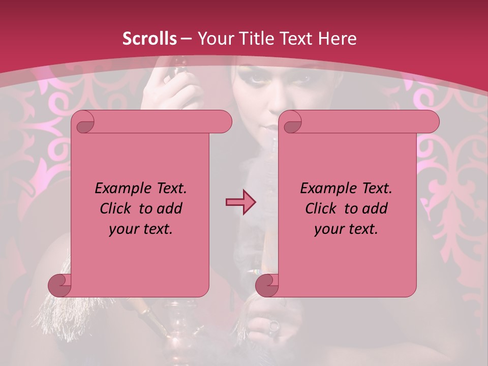 Hookah Girl PowerPoint Template
