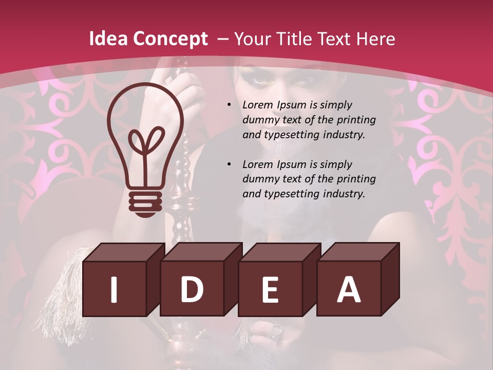 Hookah Girl PowerPoint Template