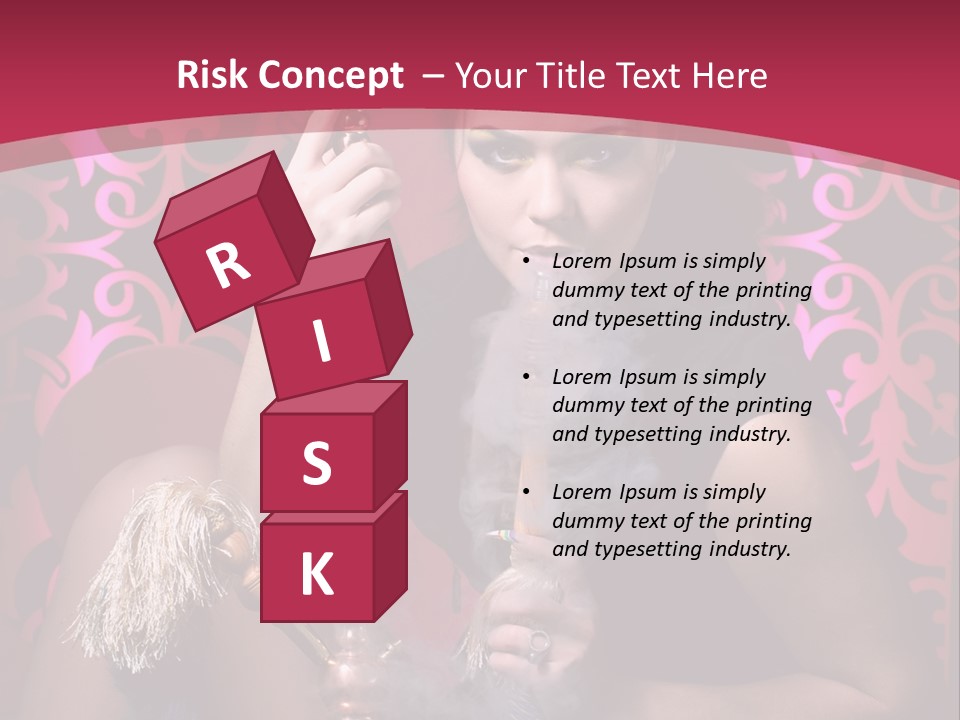 Hookah Girl PowerPoint Template