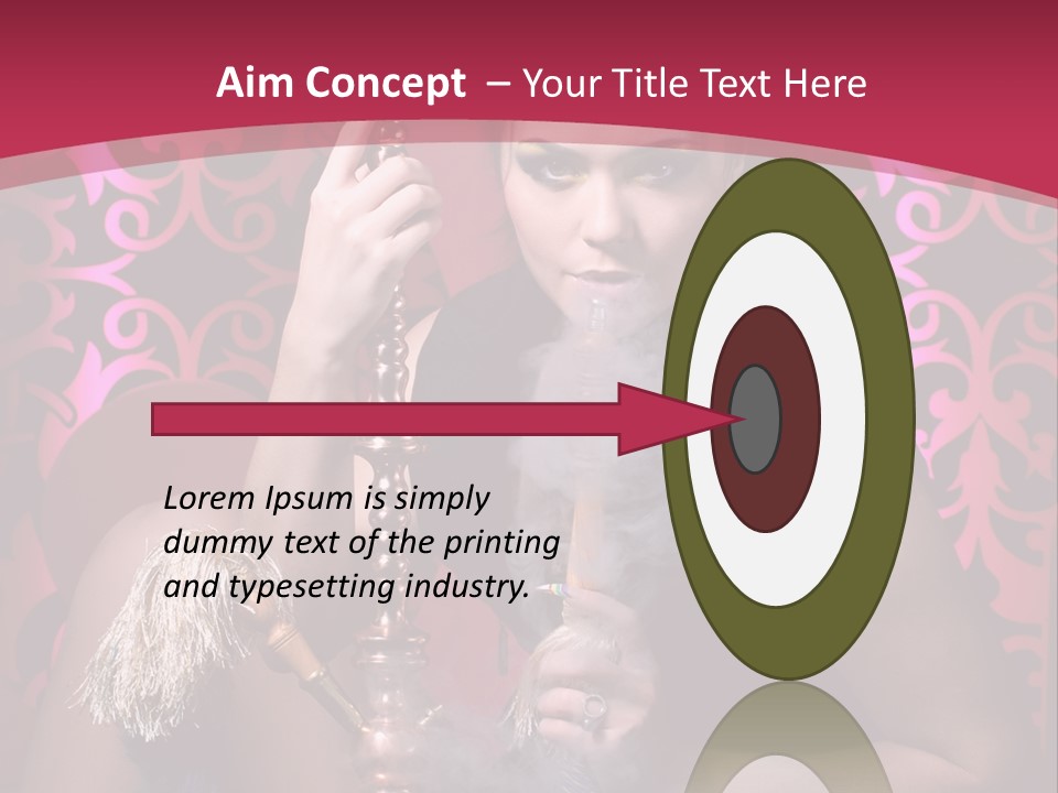 Hookah Girl PowerPoint Template