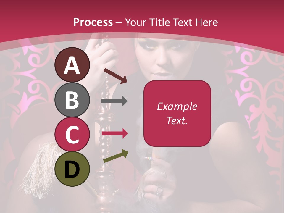 Hookah Girl PowerPoint Template