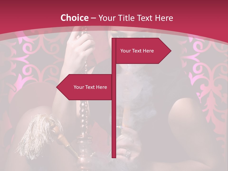 Hookah Girl PowerPoint Template
