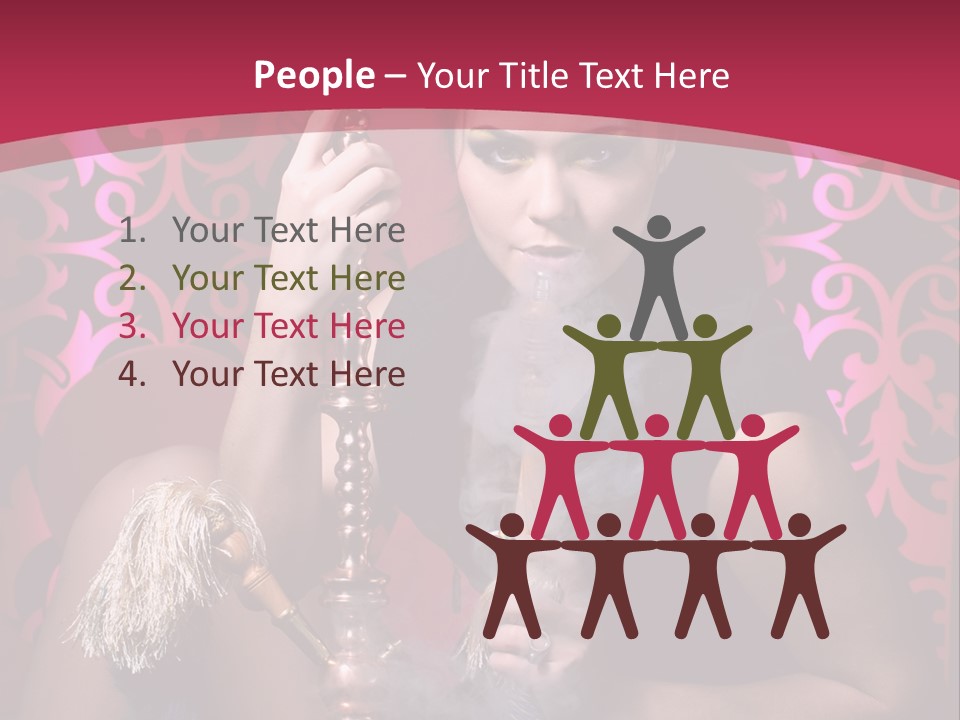 Hookah Girl PowerPoint Template
