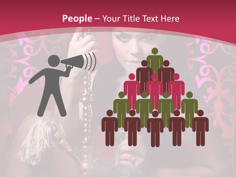 Hookah Girl PowerPoint Template