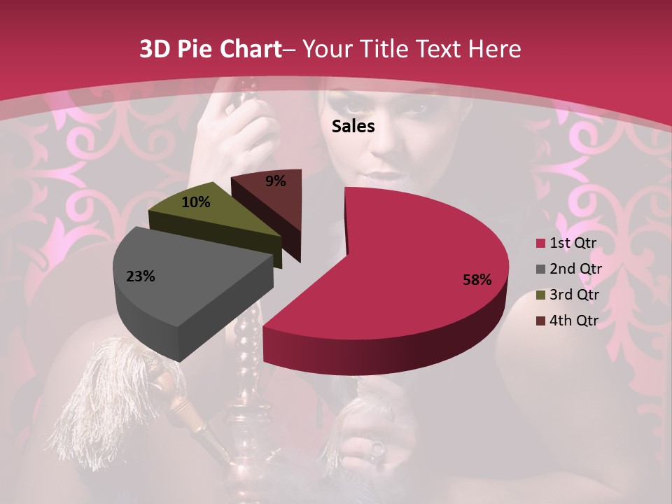 Hookah Girl PowerPoint Template