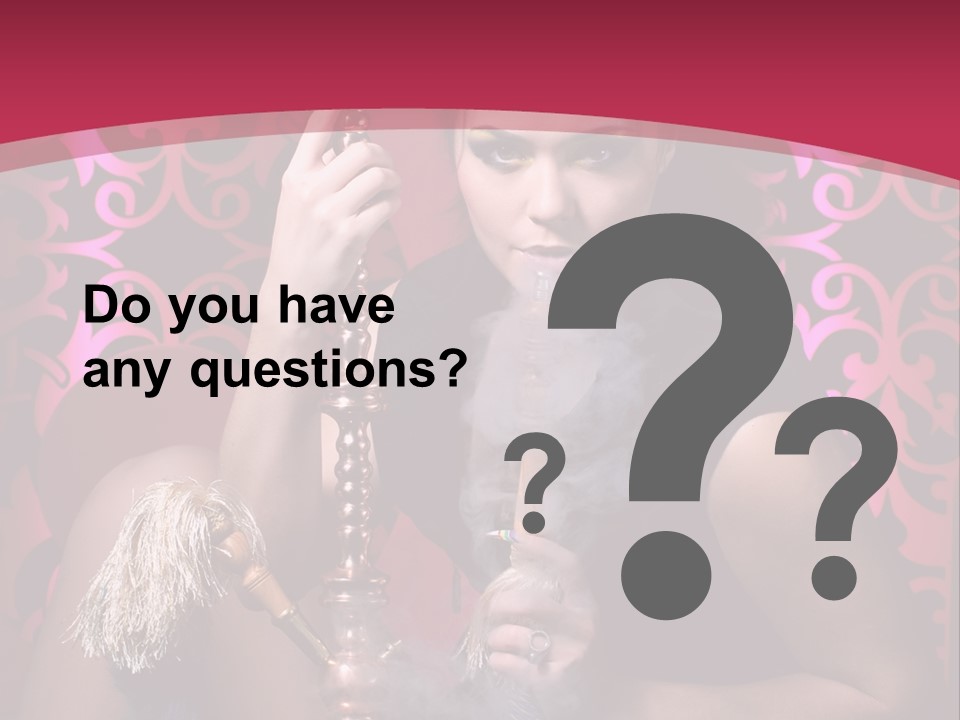 Hookah Girl PowerPoint Template
