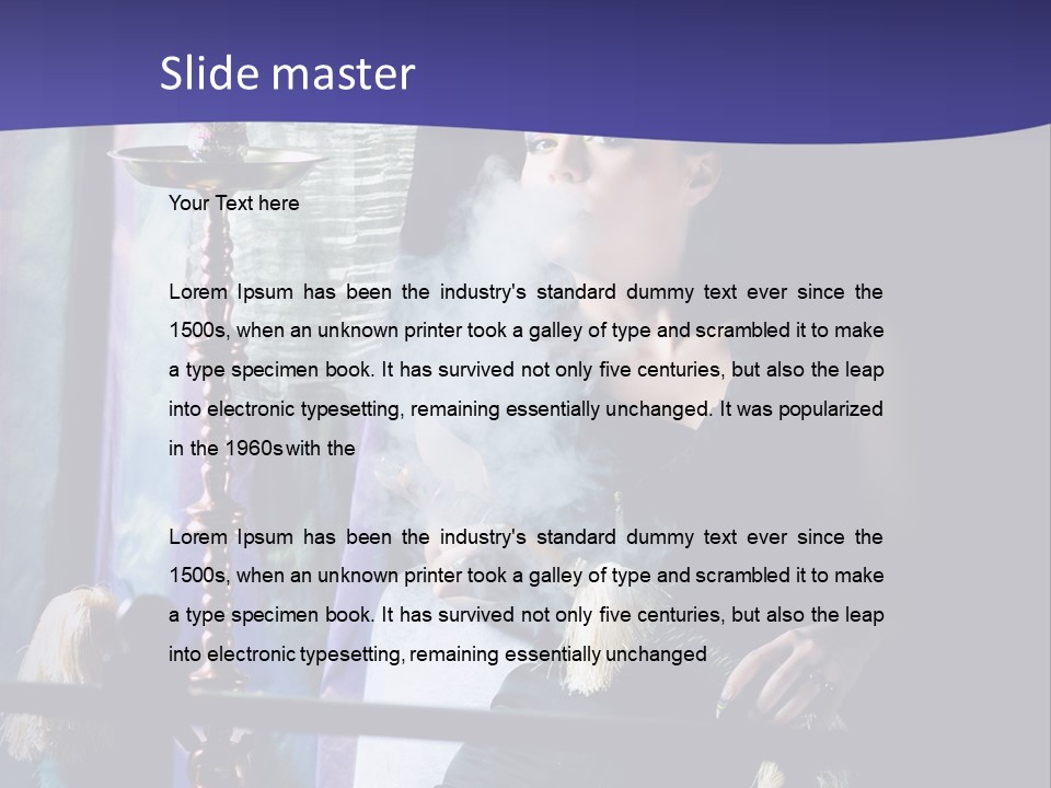 Hookah Women Beauty PowerPoint Template