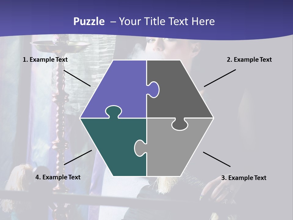 Hookah Women Beauty PowerPoint Template