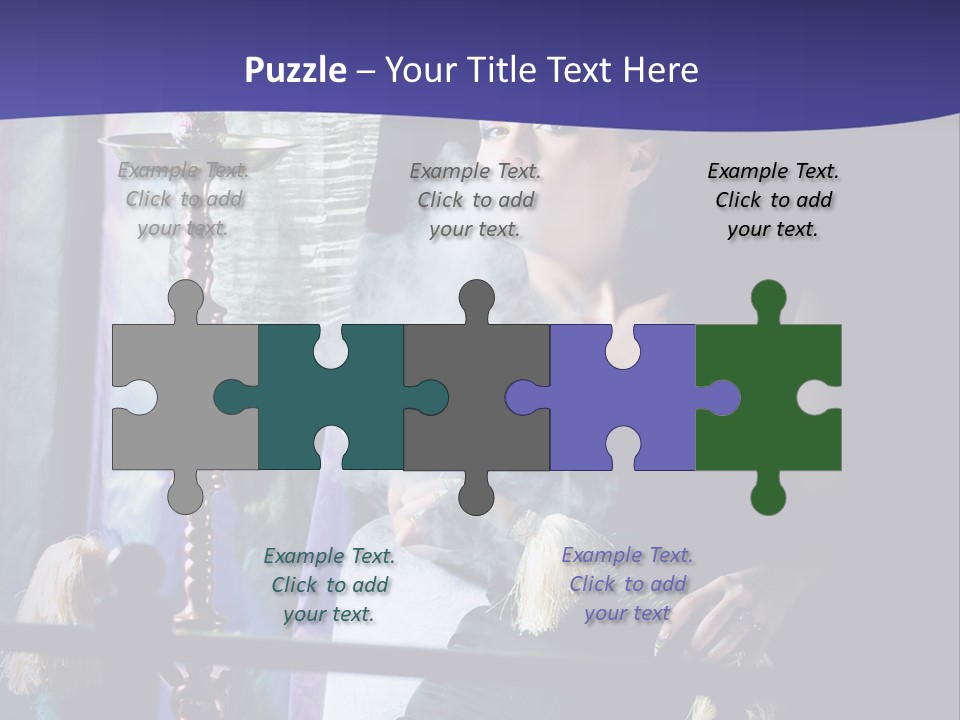 Hookah Women Beauty PowerPoint Template