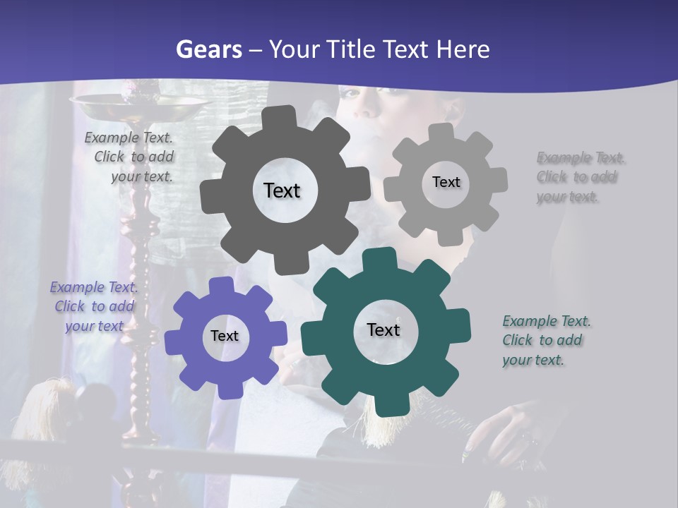 Hookah Women Beauty PowerPoint Template