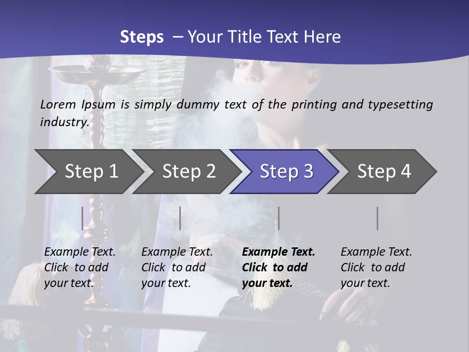 Hookah Women Beauty PowerPoint Template