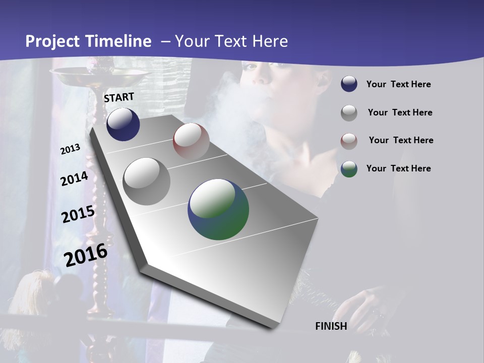 Hookah Women Beauty PowerPoint Template