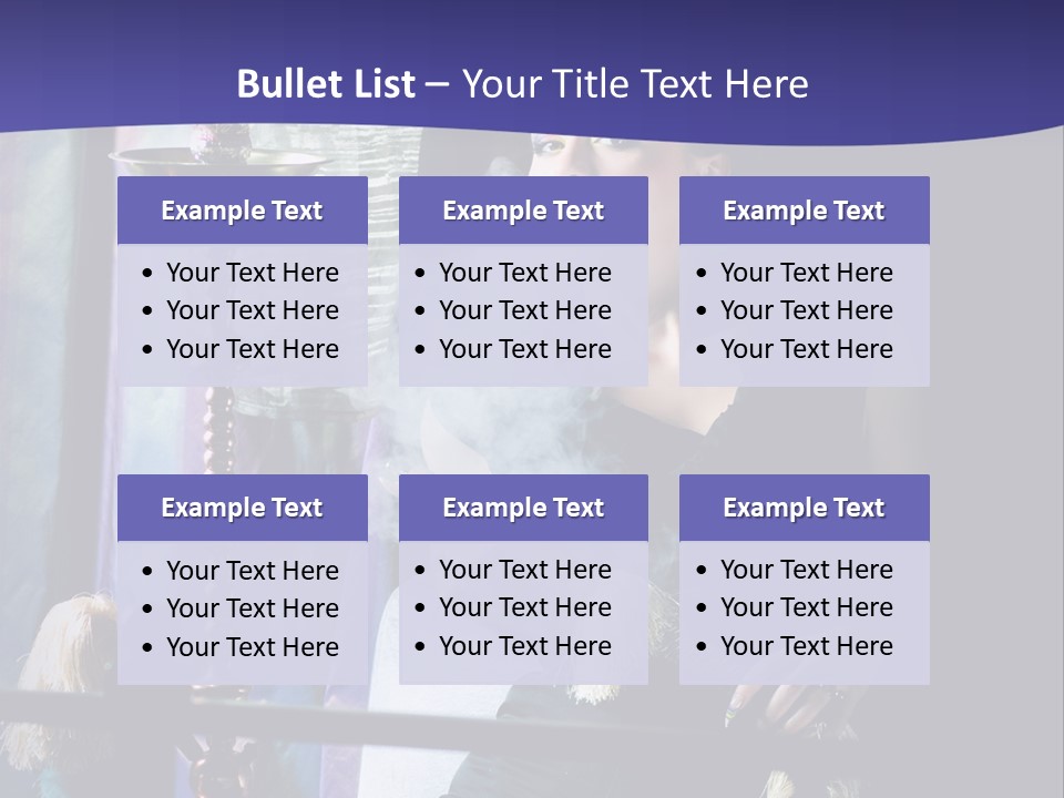 Hookah Women Beauty PowerPoint Template