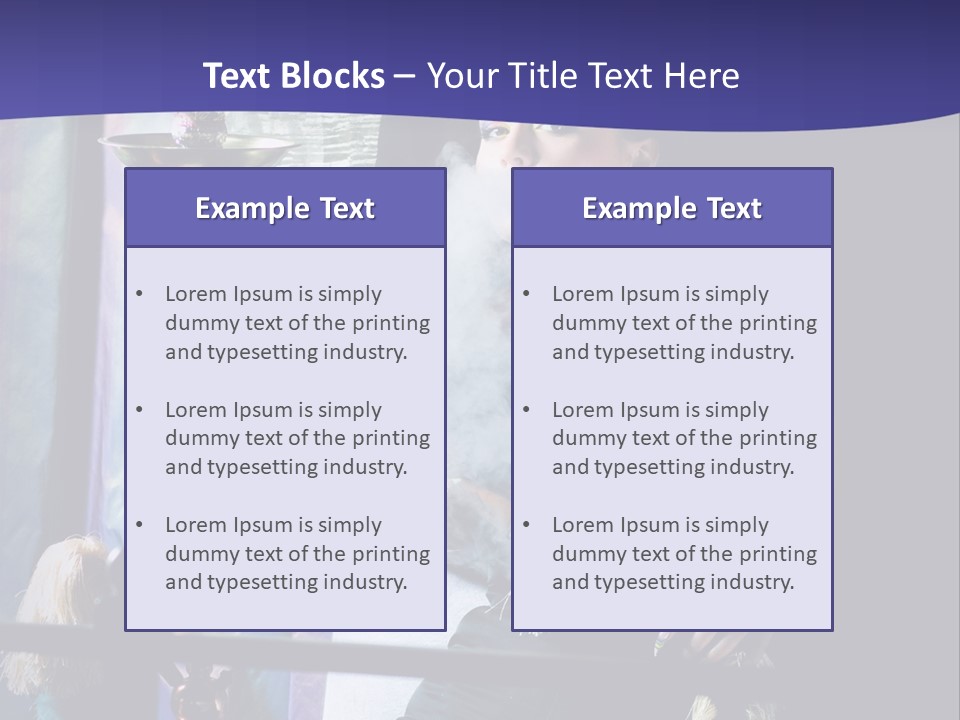 Hookah Women Beauty PowerPoint Template