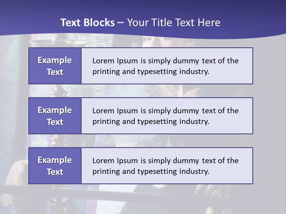 Hookah Women Beauty PowerPoint Template