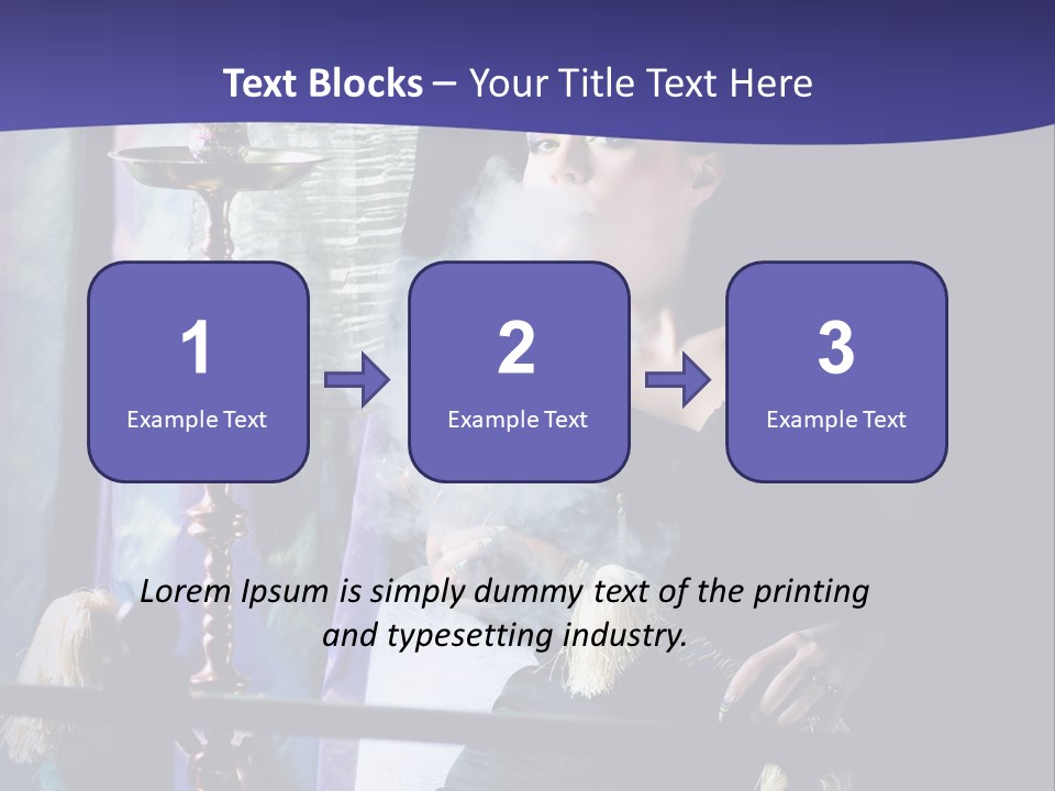 Hookah Women Beauty PowerPoint Template