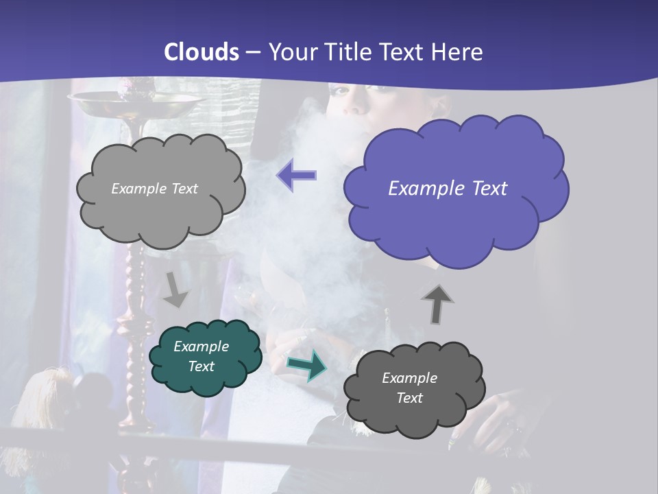 Hookah Women Beauty PowerPoint Template