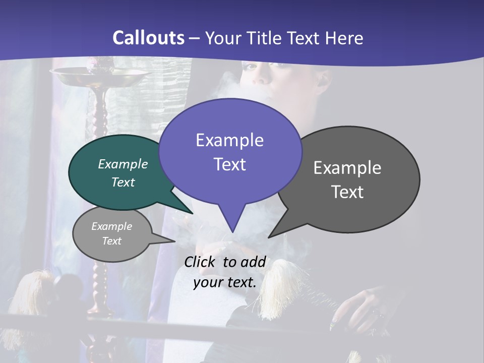 Hookah Women Beauty PowerPoint Template