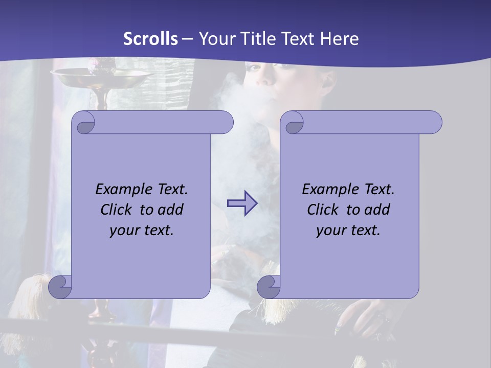 Hookah Women Beauty PowerPoint Template