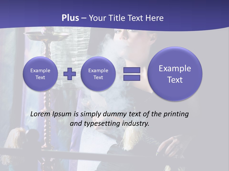 Hookah Women Beauty PowerPoint Template