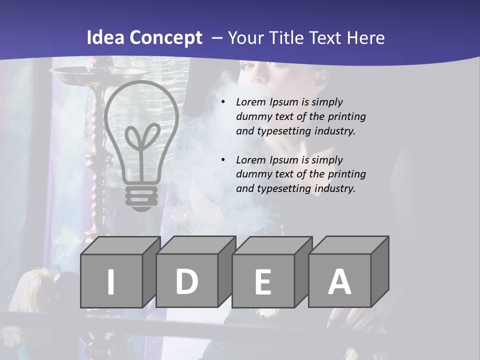 Hookah Women Beauty PowerPoint Template