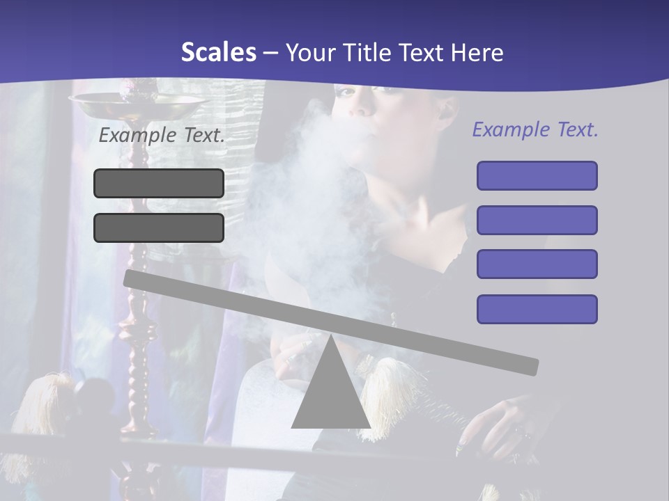 Hookah Women Beauty PowerPoint Template