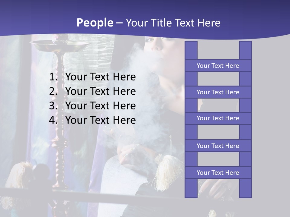 Hookah Women Beauty PowerPoint Template