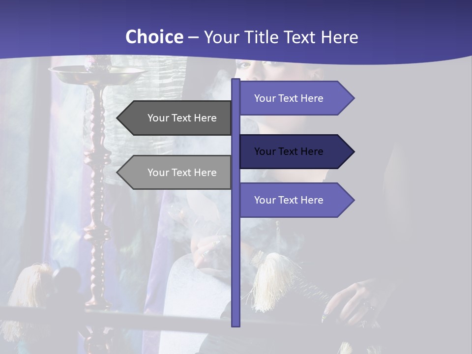 Hookah Women Beauty PowerPoint Template