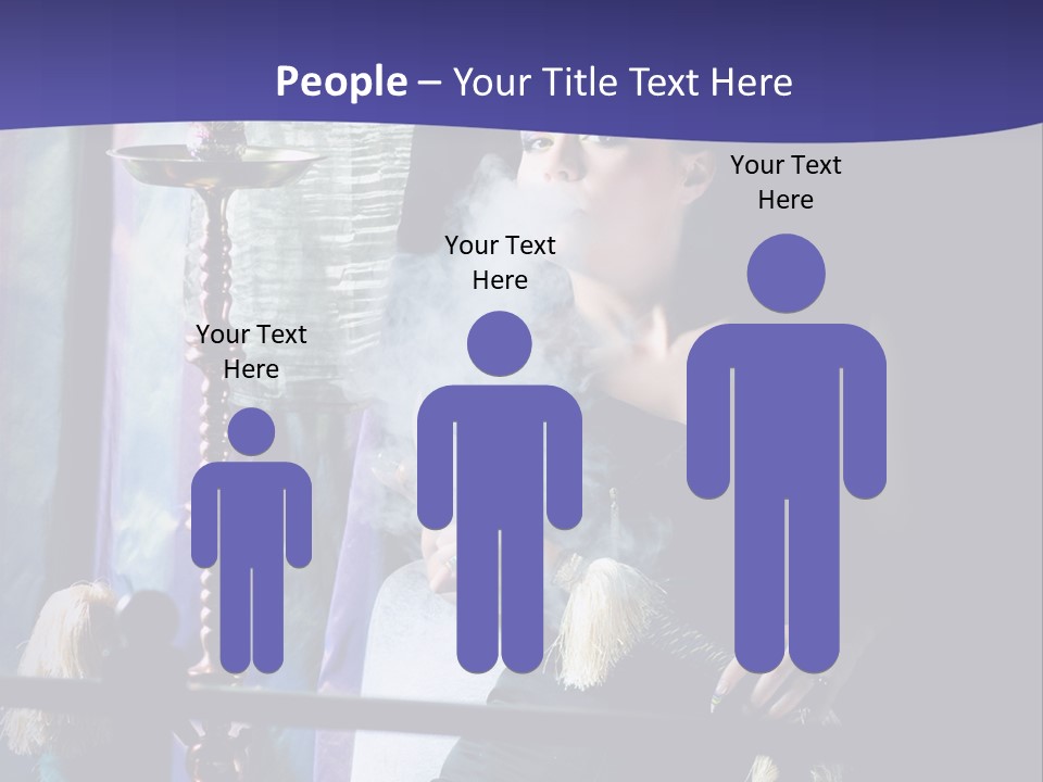 Hookah Women Beauty PowerPoint Template