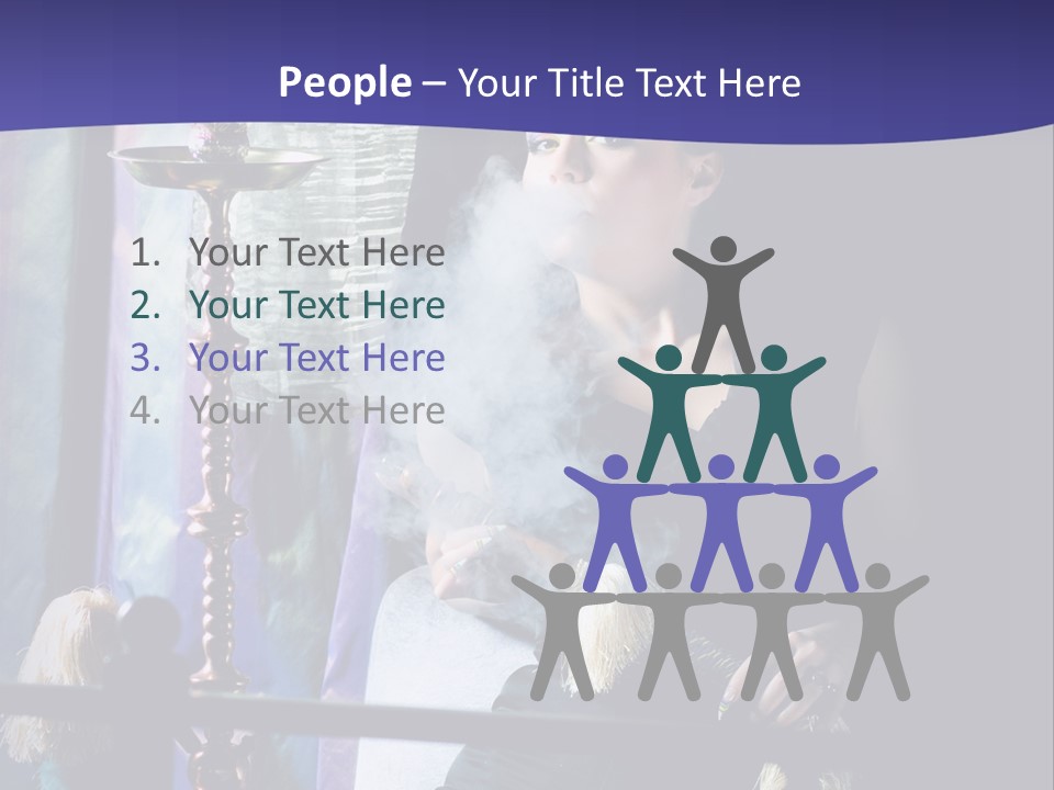 Hookah Women Beauty PowerPoint Template