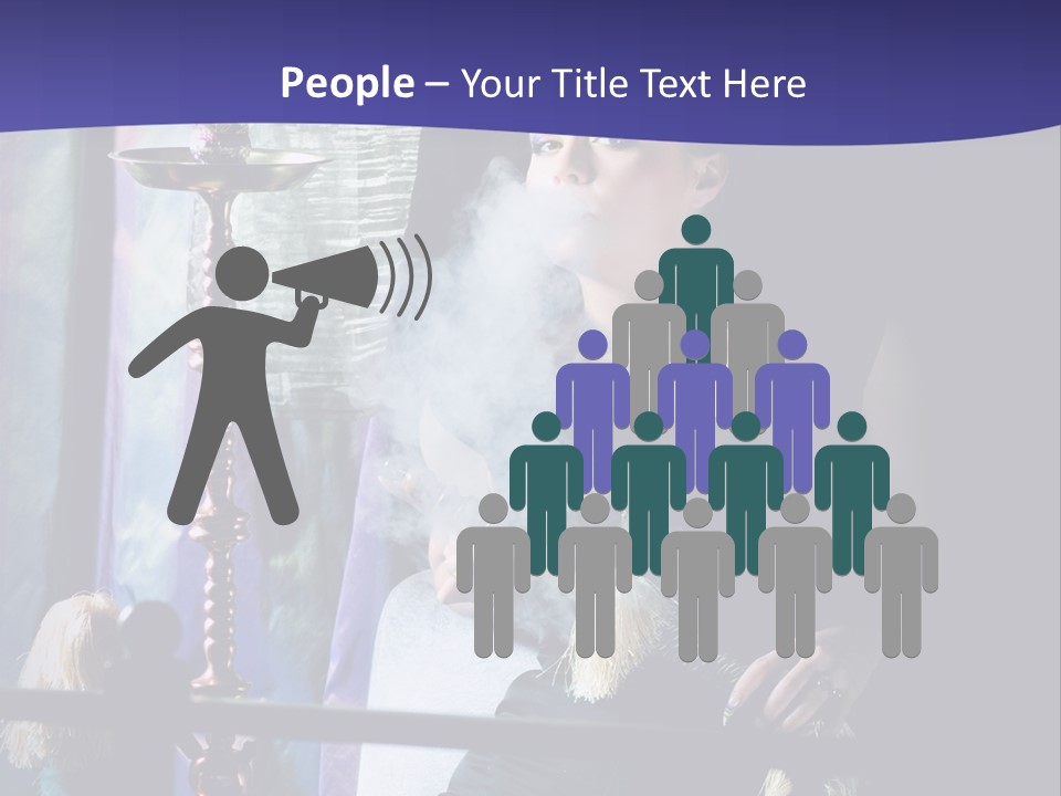 Hookah Women Beauty PowerPoint Template