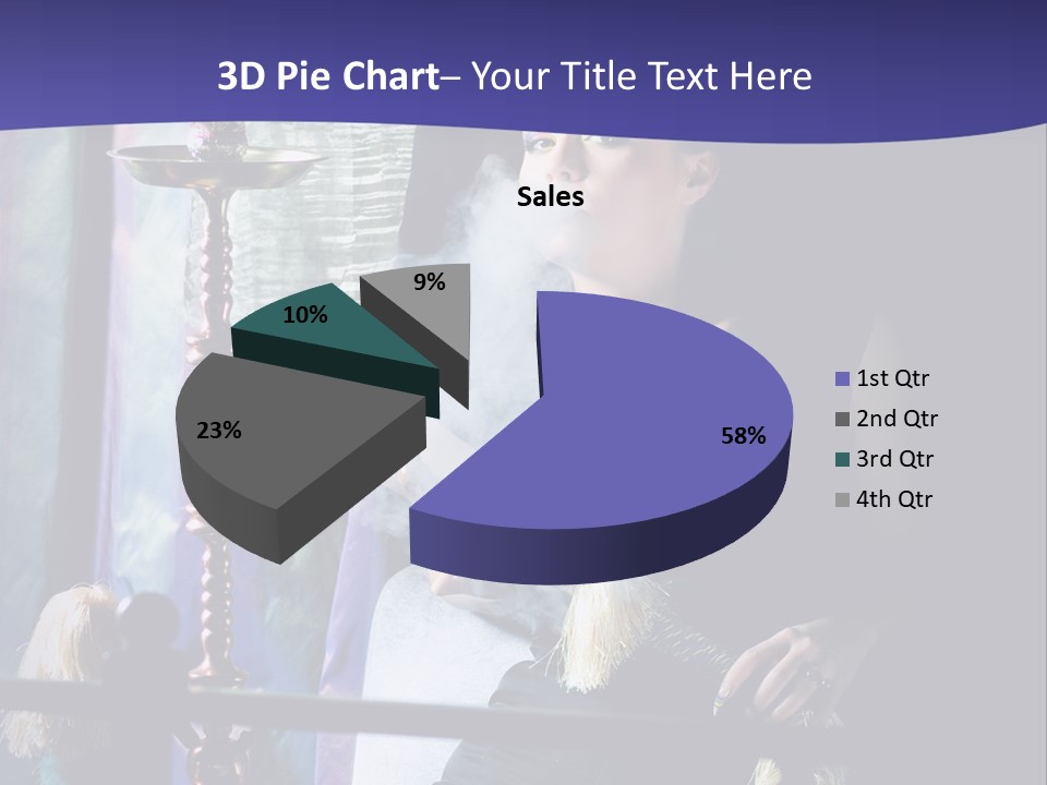 Hookah Women Beauty PowerPoint Template