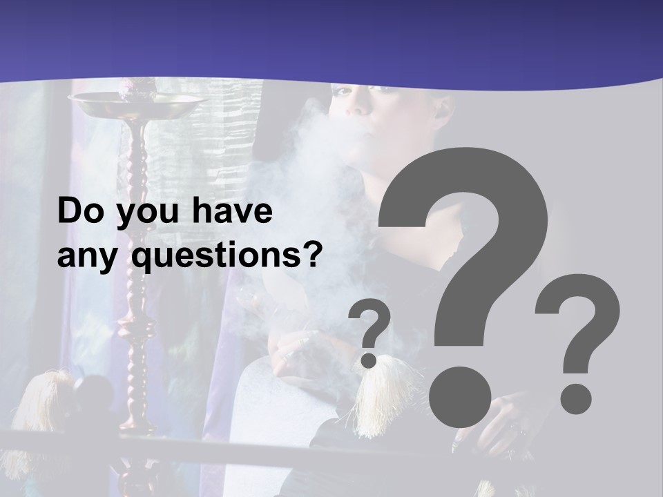 Hookah Women Beauty PowerPoint Template