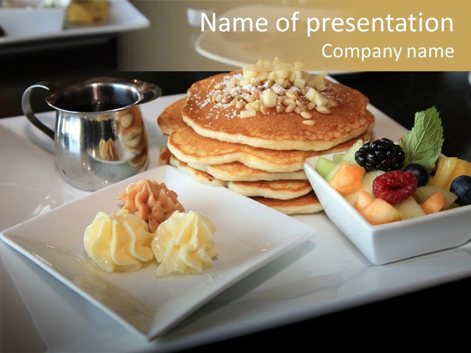Crepe Cafe Goods PowerPoint Template