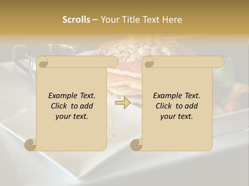 Crepe Cafe Goods PowerPoint Template