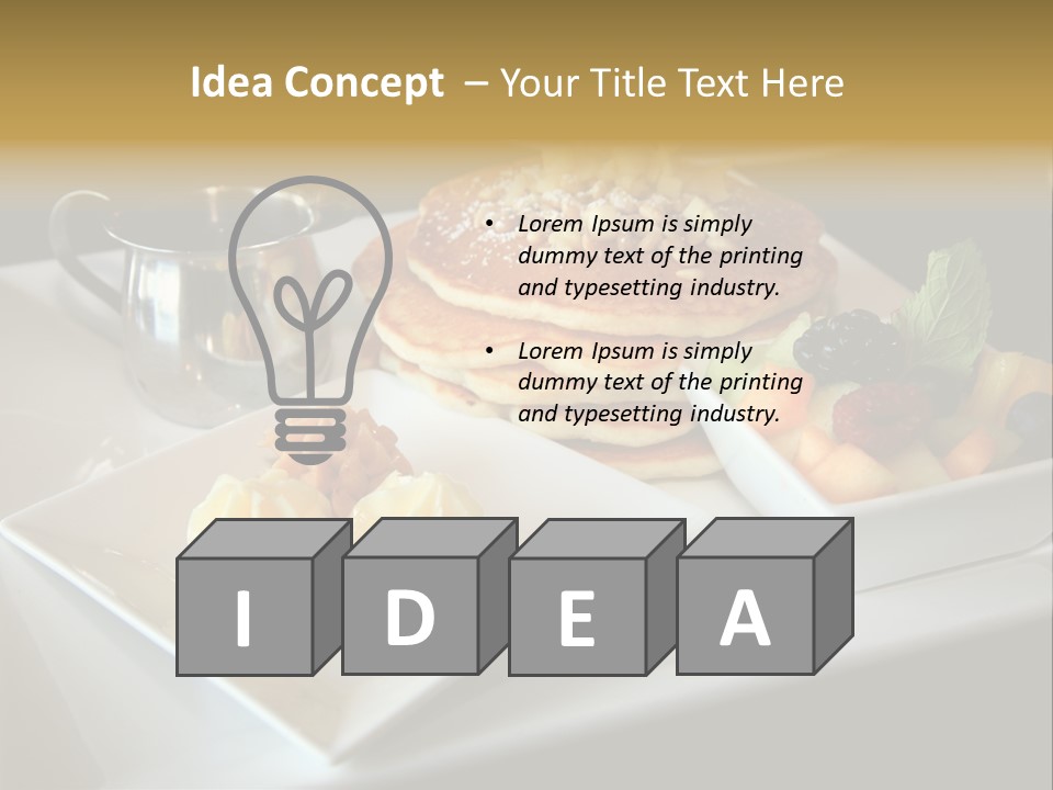 Crepe Cafe Goods PowerPoint Template