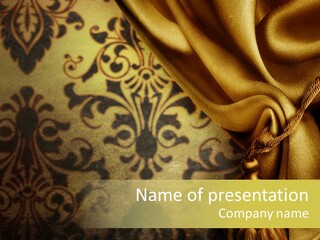 Classic Curtains Design PowerPoint Template