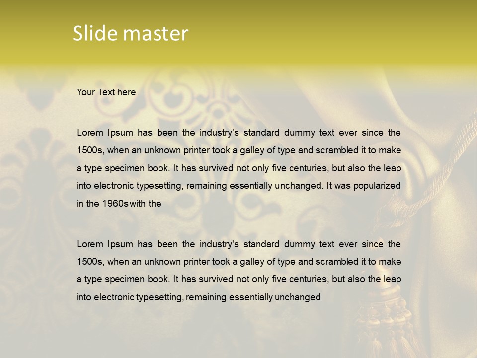 Classic Curtains Design PowerPoint Template