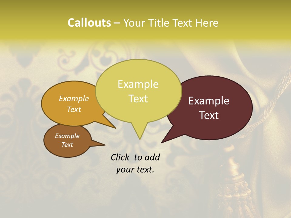 Classic Curtains Design PowerPoint Template