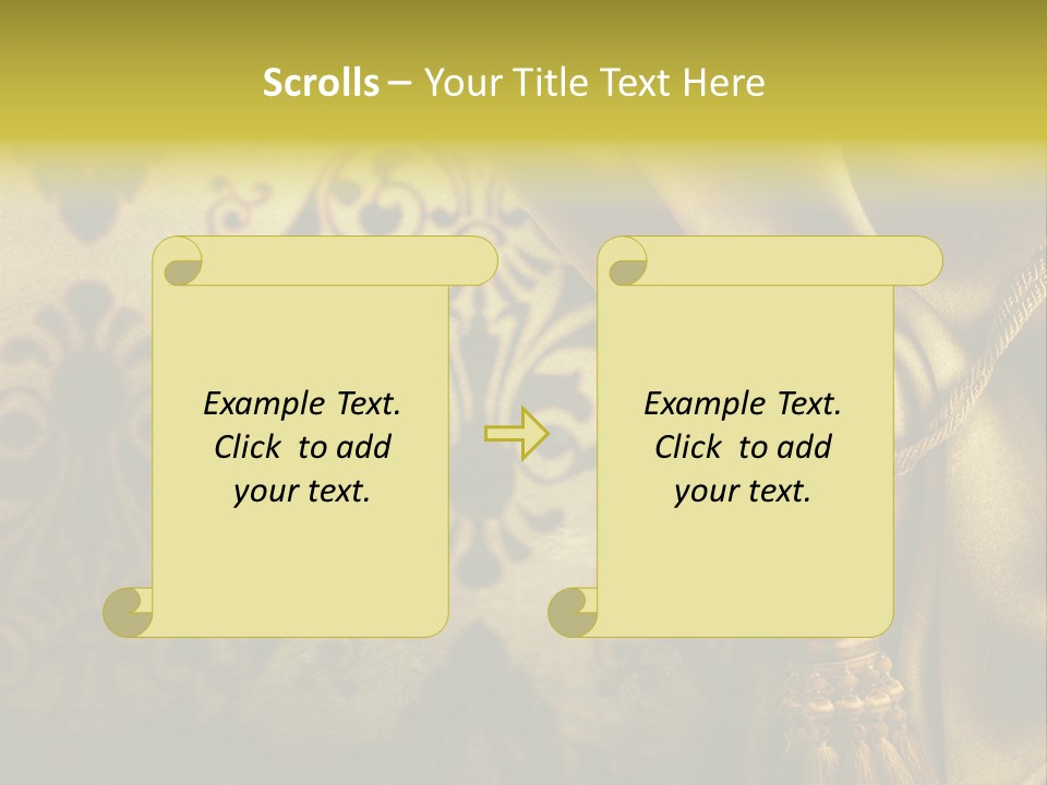 Classic Curtains Design PowerPoint Template
