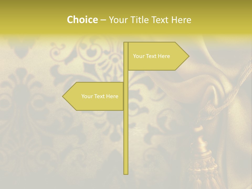 Classic Curtains Design PowerPoint Template
