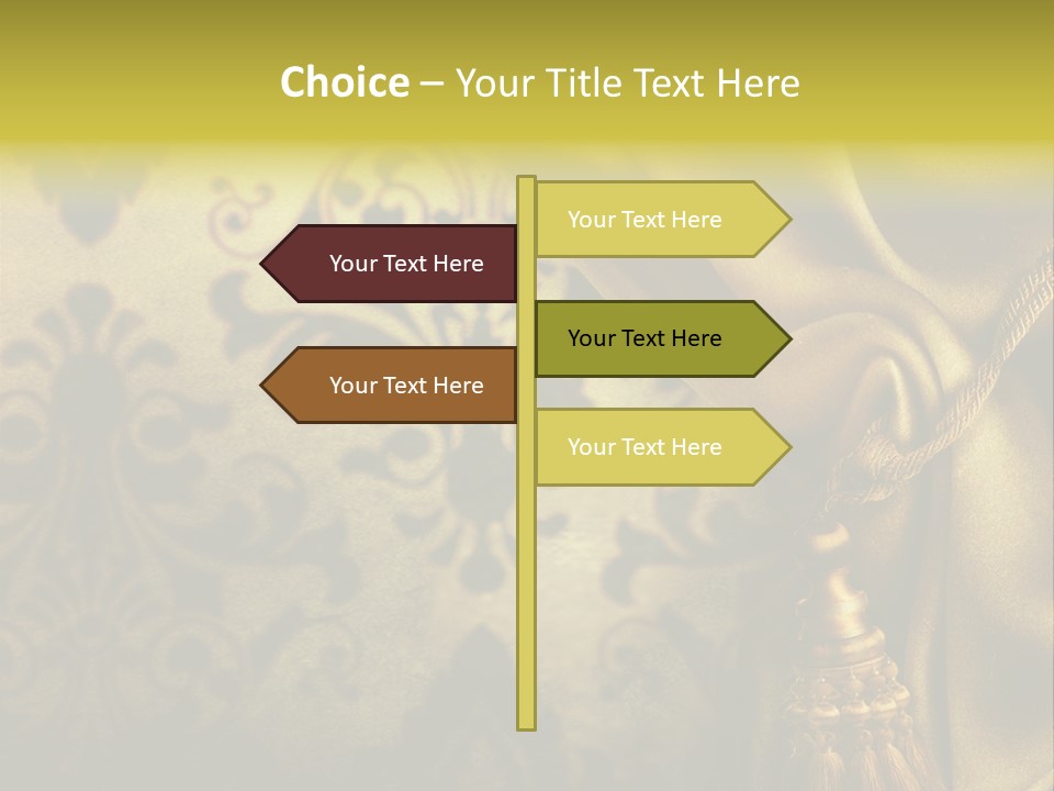 Classic Curtains Design PowerPoint Template
