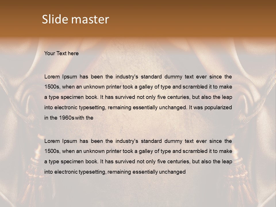 Curtains Vector PowerPoint Template