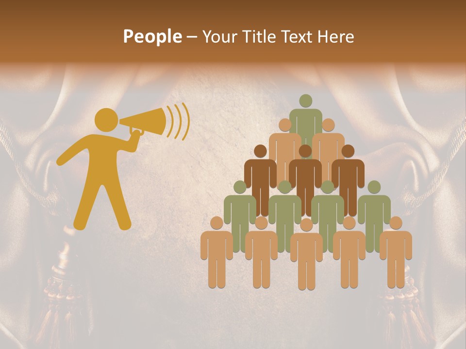 Curtains Vector PowerPoint Template